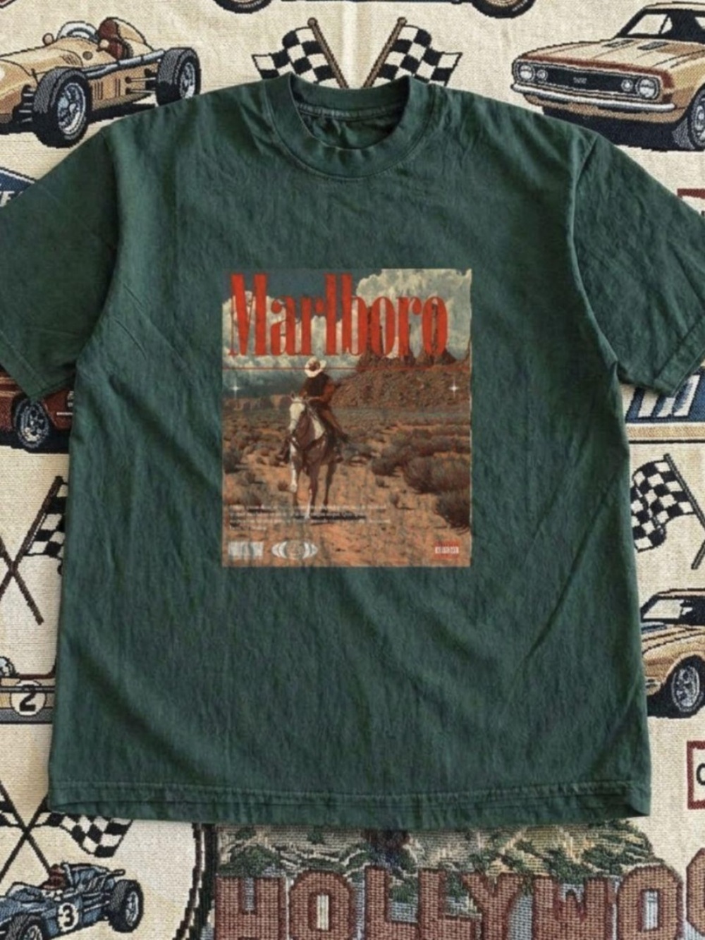 Marlboro Forest Green Western Graphic Tee